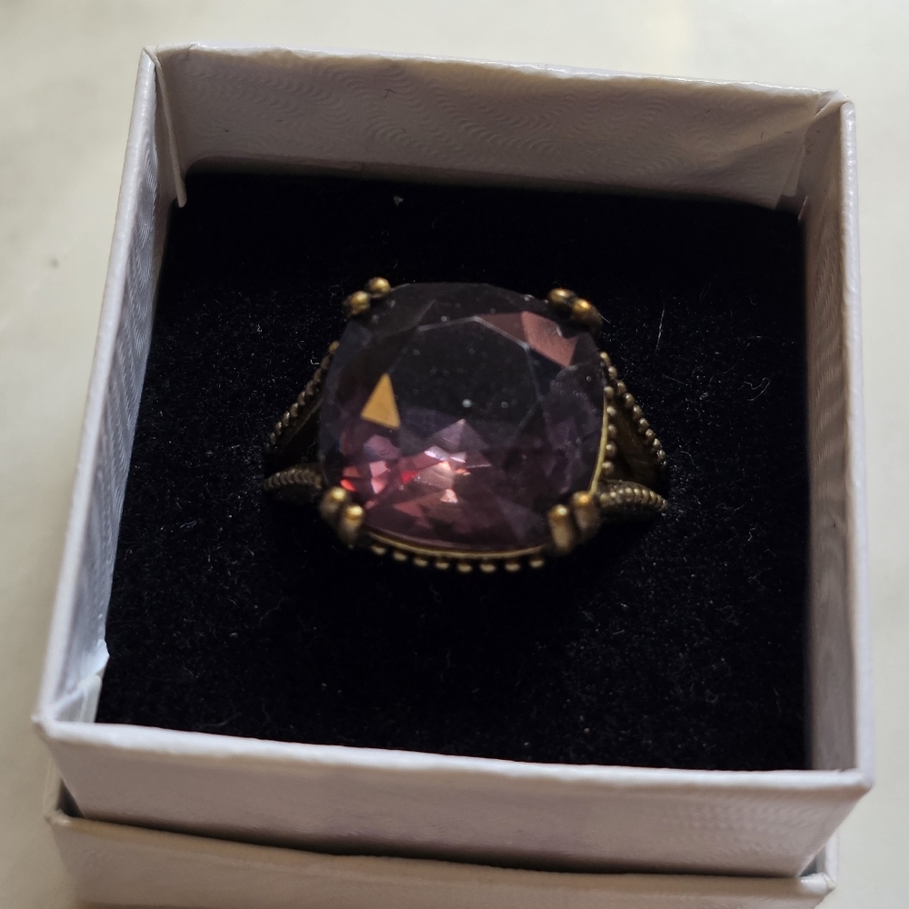 Large Grey/Green Stone Ring